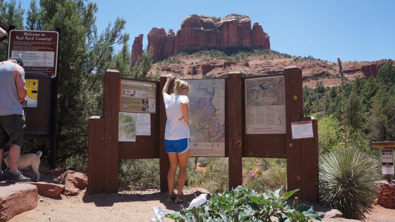 Hiking Cathedral Rock in Sedona, Arizona Hiking Cathedral Rock in Sedona, Arizona