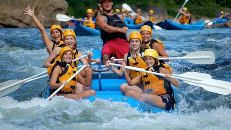 Taking on the rapids on the Youghiogheny River Taking on the rapids on the Youghiogheny River