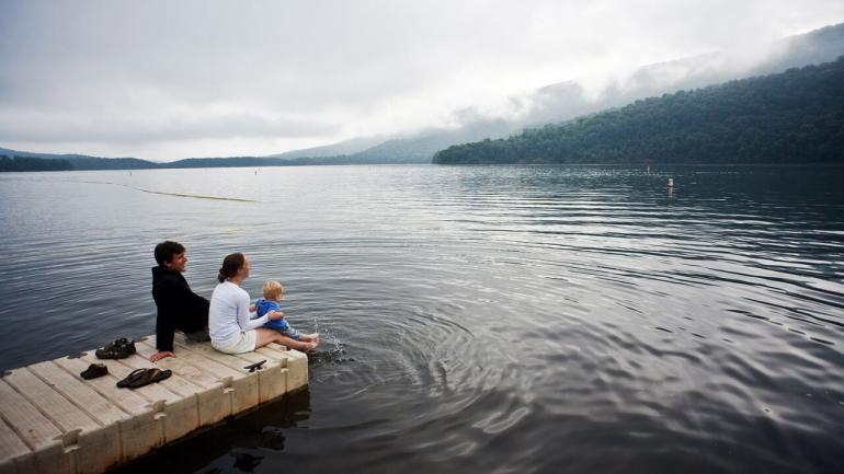 The whole family can enjoy relaxing by the waterfront at Moraine State Park The whole family can enjoy relaxing by the waterfront at Moraine State Park