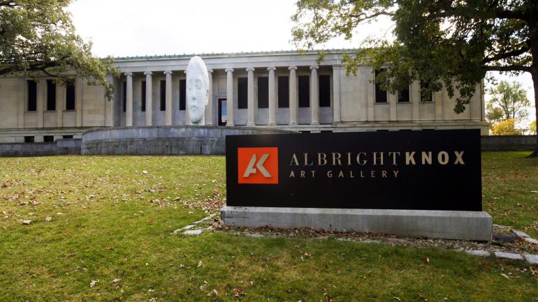 Outside the Albright-Knox Art Gallery Outside the Albright-Knox Art Gallery