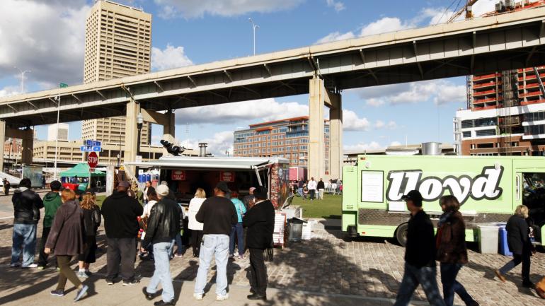 Sightseeing and food trucks at Canalside Buffalo Sightseeing and food trucks at Canalside Buffalo
