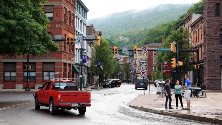 Ville de Jim Thorpe, pleine d'histoire et de charme, dans les monts Poconos Ville de Jim Thorpe, pleine d'histoire et de charme, dans les monts Poconos
