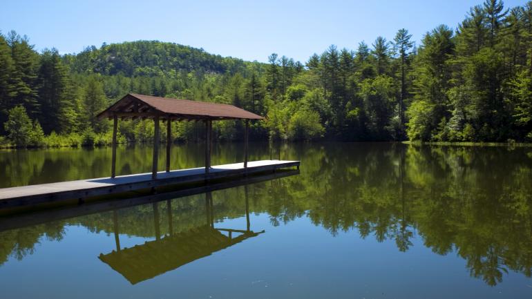 Serene lakes in DuPont State Recreational Forest near Hendersonville Serene lakes in DuPont State Recreational Forest near Hendersonville