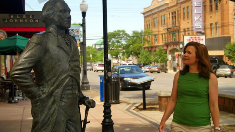The City of Presidents statues in the historic downtown of Rapid City in South Dakota. The City of Presidents statues in the historic downtown of Rapid City in South Dakota.