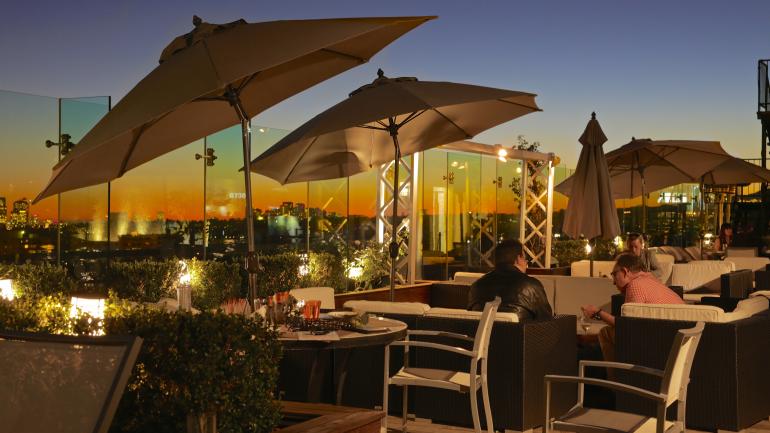 Sunset from the rooftop lounge at the London West Hollywood Sunset from the rooftop lounge at the London West Hollywood