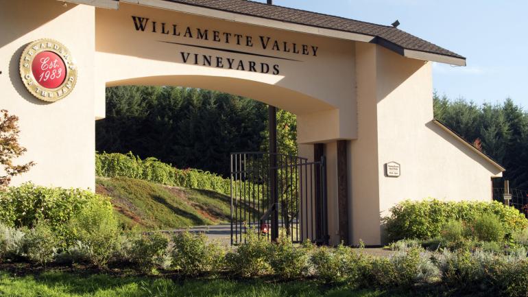 Entrance to Willamette Valley Vineyards, Oregon Entrance to Willamette Valley Vineyards, Oregon