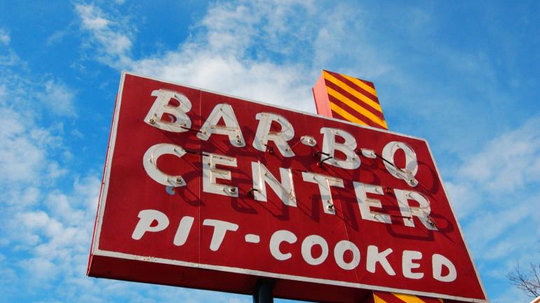 Visiting Bar-B-Q Center in Lexington for hickory smoked pit-cooked barbeque Visiting Bar-B-Q Center in Lexington for hickory smoked pit-cooked barbeque
