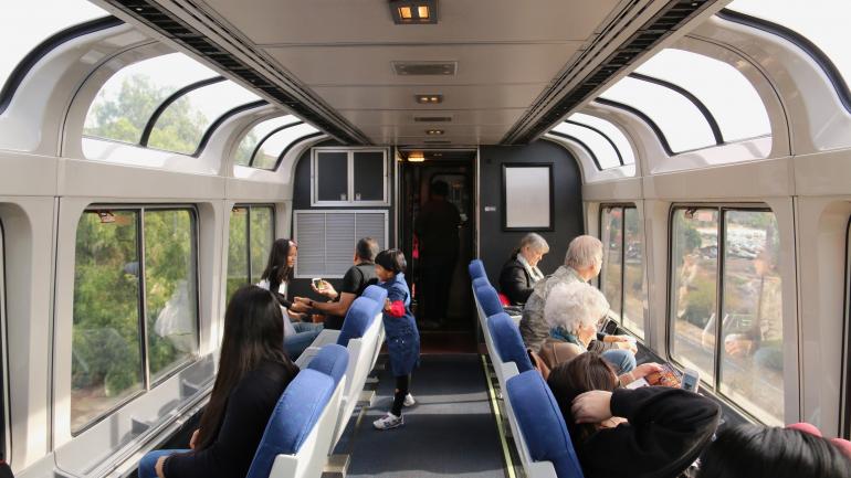 Observation car on an Amtrak train Observation car on an Amtrak train