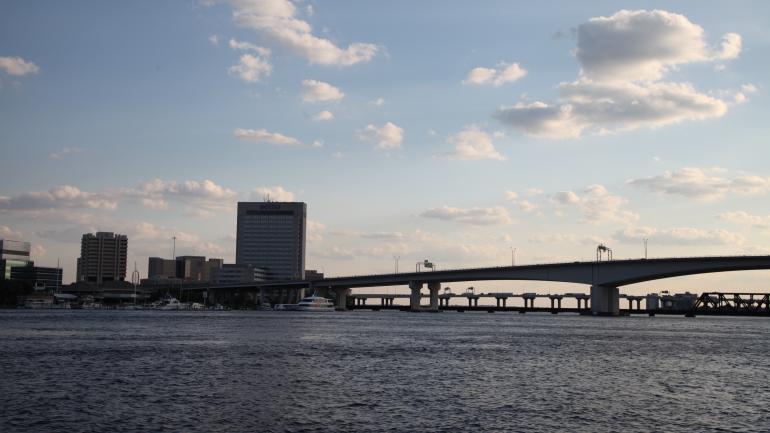 View of downtown Jacksonville from a water taxi on the St. Johns River View of downtown Jacksonville from a water taxi on the St. Johns River