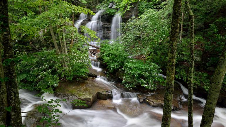 Small waterfall on Laurel Creek near Beckley, West Virginia Small waterfall on Laurel Creek near Beckley, West Virginia