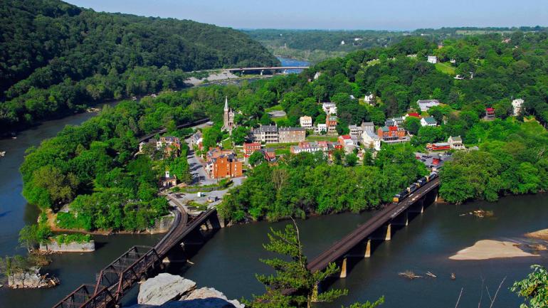 Aerial view of Harpers Ferry Aerial view of Harpers Ferry