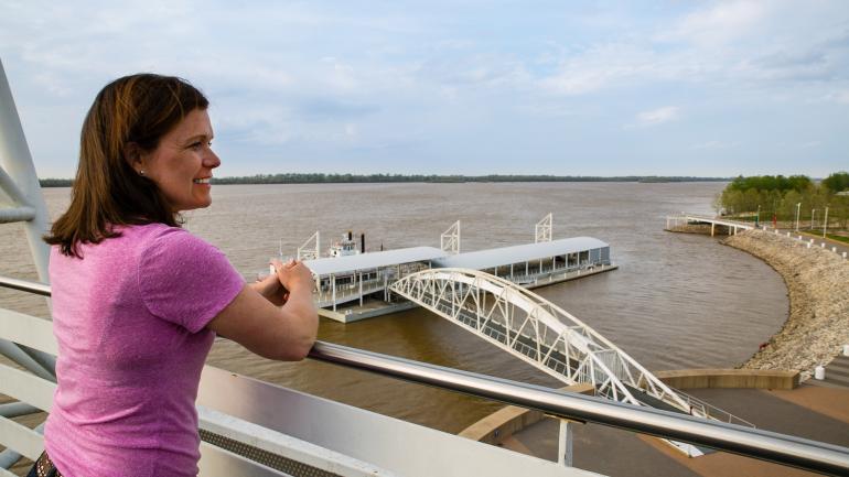 Looking out on the river at Tunica River Park and Museum in Mississippi Looking out on the river at Tunica River Park and Museum in Mississippi