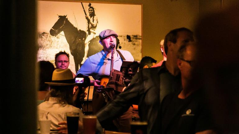 Enjoying live music at Laughing Sun Brewery in Bismarck Enjoying live music at Laughing Sun Brewery in Bismarck