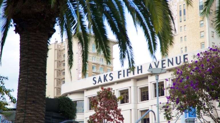 Union Square in San Francisco offers fabulous luxury shops such as Saks Fifth Avenue. Union Square in San Francisco offers fabulous luxury shops such as Saks Fifth Avenue.