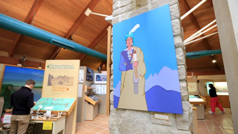Painting on display at Trail of Tears State Park Visitor’s Center in Cape Girardeau Painting on display at Trail of Tears State Park Visitor’s Center in Cape Girardeau