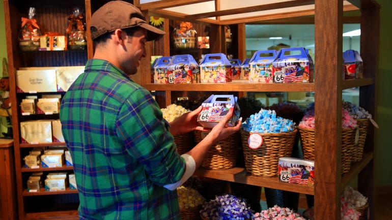 The Candy House Chocolate Factory’s retail showroom in downtown Joplin The Candy House Chocolate Factory’s retail showroom in downtown Joplin