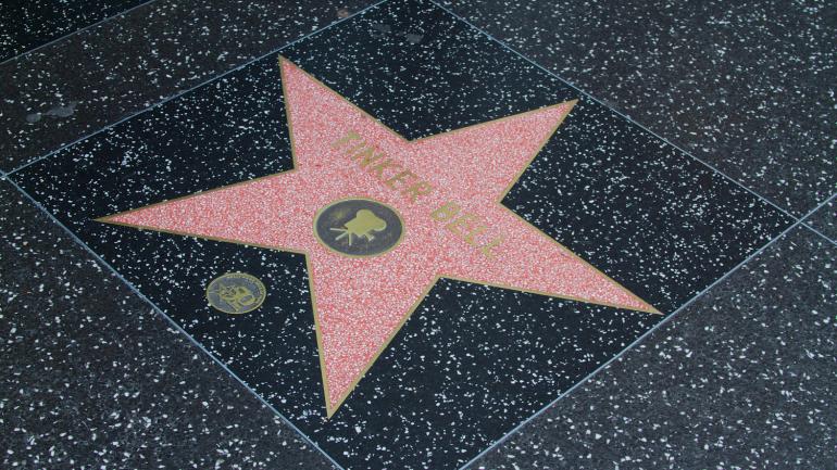Tinker Bell's Hollywood star on the Hollywood Walk of Fame in Los Angeles. Tinker Bell's Hollywood star on the Hollywood Walk of Fame in Los Angeles.