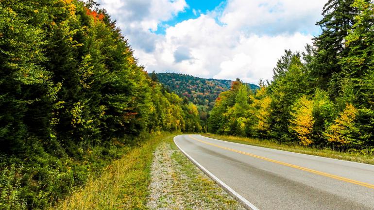 Driving the Highland Scenic Highway in West Virginia as summer transitions to fall Driving the Highland Scenic Highway in West Virginia as summer transitions to fall