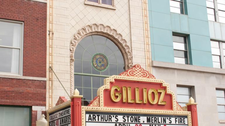Gillioz Theatre entrance, located on historic Route 66 Gillioz Theatre entrance, located on historic Route 66