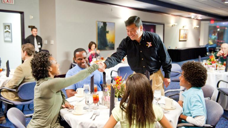 All smiles at Lunch with an Astronaut All smiles at Lunch with an Astronaut