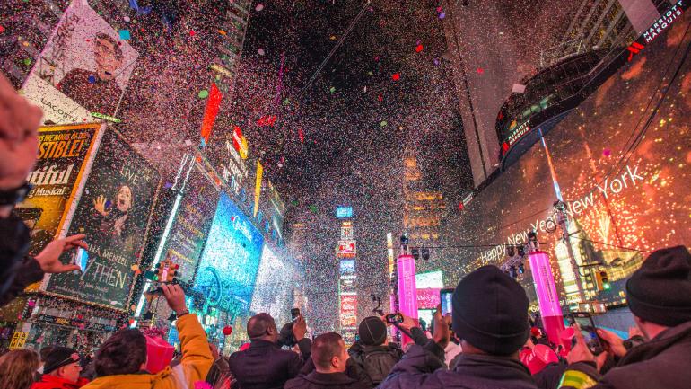 タイムズスクエアの大晦日イベント タイムズスクエアの大晦日イベント