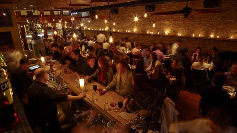 Dinnertime ambience at The Bristol featuring innovative cocktails and a friendly neighborhood bar Dinnertime ambience at The Bristol featuring innovative cocktails and a friendly neighborhood bar