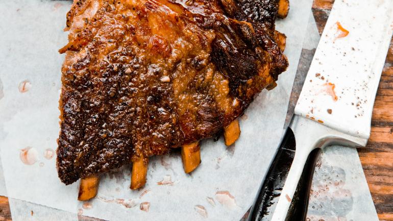 Ribs ready to serve at Hite's Bar-B-Cue in West Columbia, South Carolina Ribs ready to serve at Hite's Bar-B-Cue in West Columbia, South Carolina