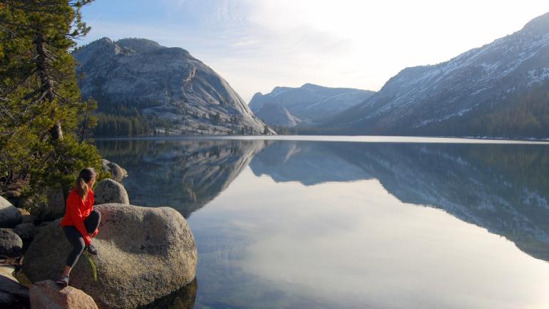 Solitary and serene views of Lake Tenaya Solitary and serene views of Lake Tenaya