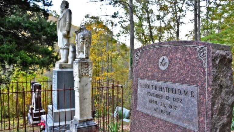 The historic Hatfield Cemetery near Sarah Ann in Logan County The historic Hatfield Cemetery near Sarah Ann in Logan County