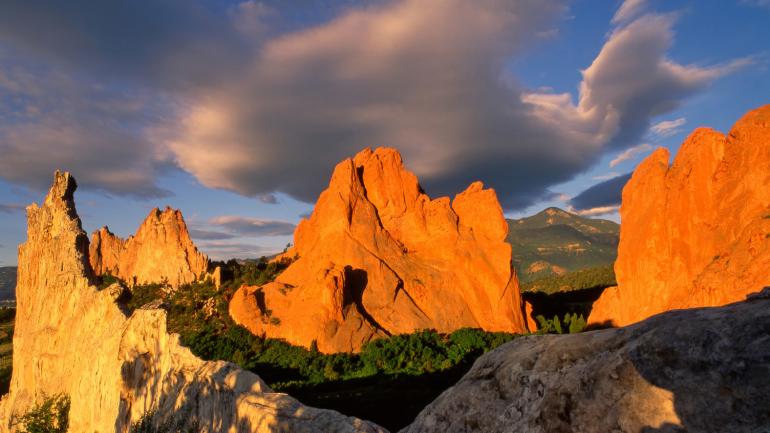 Geologic wonders in Garden of the Gods park in Colorado Springs Geologic wonders in Garden of the Gods park in Colorado Springs