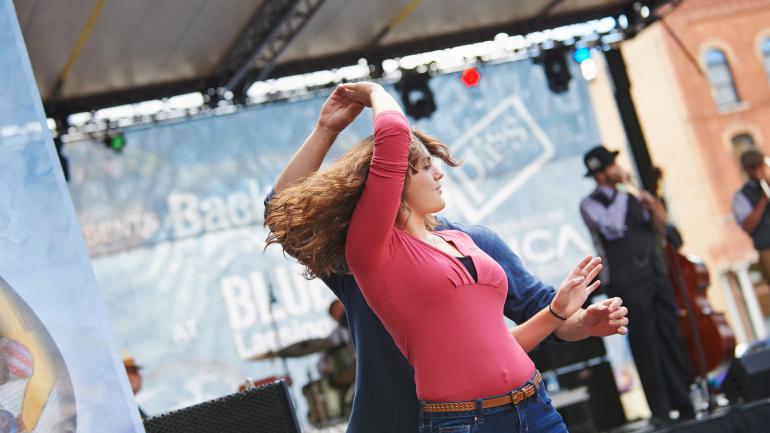 Taking a turn on the dance floor at the Michigan BluesFest Taking a turn on the dance floor at the Michigan BluesFest