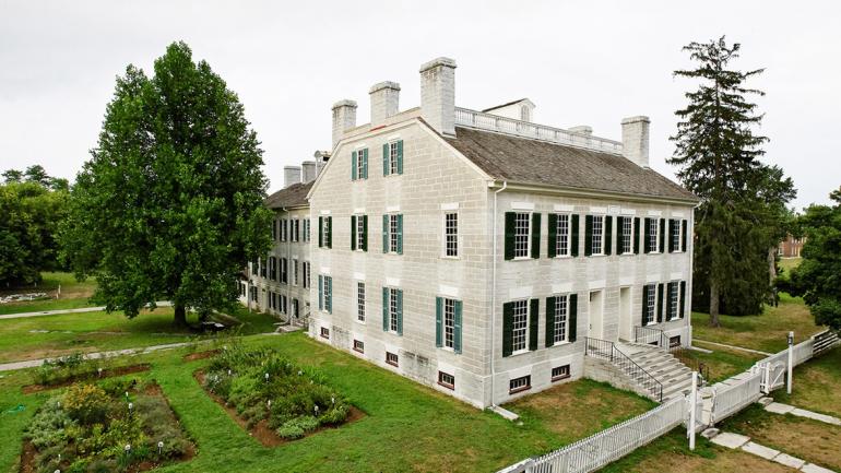 The Centre Family Dwelling at the Shaker Village of Pleasant Hill, a National Historic Landmark The Centre Family Dwelling at the Shaker Village of Pleasant Hill, a National Historic Landmark