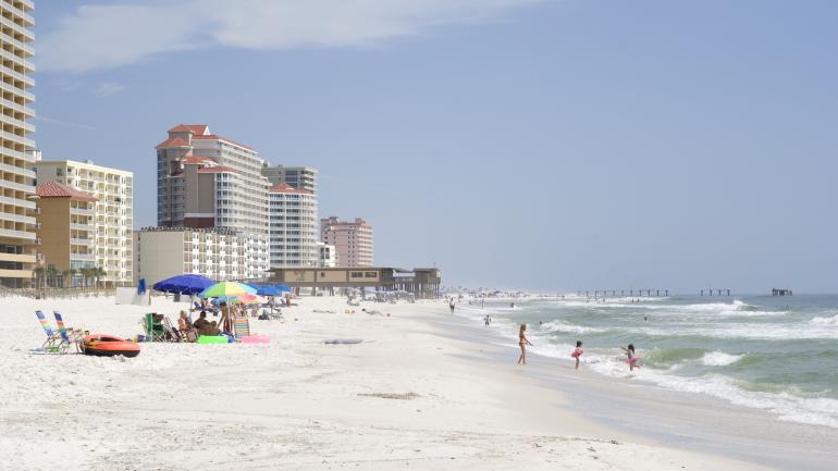 Enjoying the sand and surf in Gulf Shores Enjoying the sand and surf in Gulf Shores
