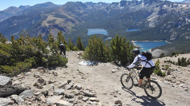 A picturesque vista from the Mammoth Mountain Bike Park A picturesque vista from the Mammoth Mountain Bike Park