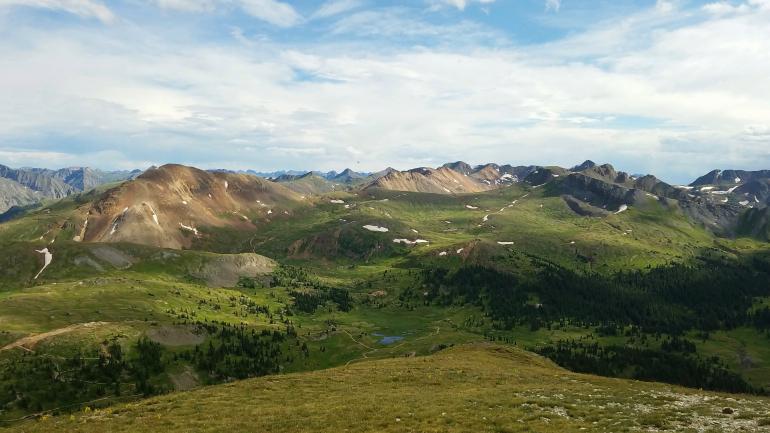 Scenic views from Engineer Pass from Colorado's Alpine Loop near Ouray Scenic views from Engineer Pass from Colorado's Alpine Loop near Ouray