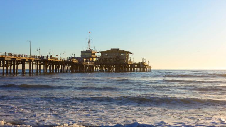 The Santa Monica Pier in California, the western terminus of Route 66 The Santa Monica Pier in California, the western terminus of Route 66