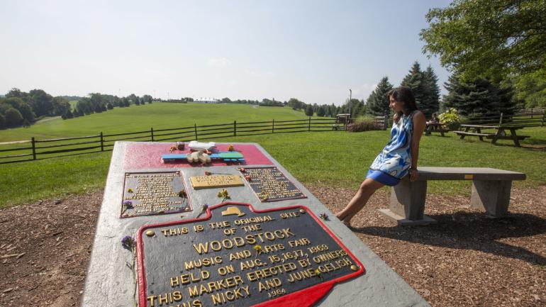 Overlooking the site of the original Woodstock music festival in New York State Overlooking the site of the original Woodstock music festival in New York State