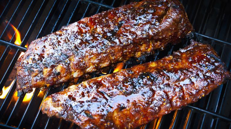 Saucy ribs, the menu star at Rock N Roll Ribs in Coconut Creek, Florida Saucy ribs, the menu star at Rock N Roll Ribs in Coconut Creek, Florida
