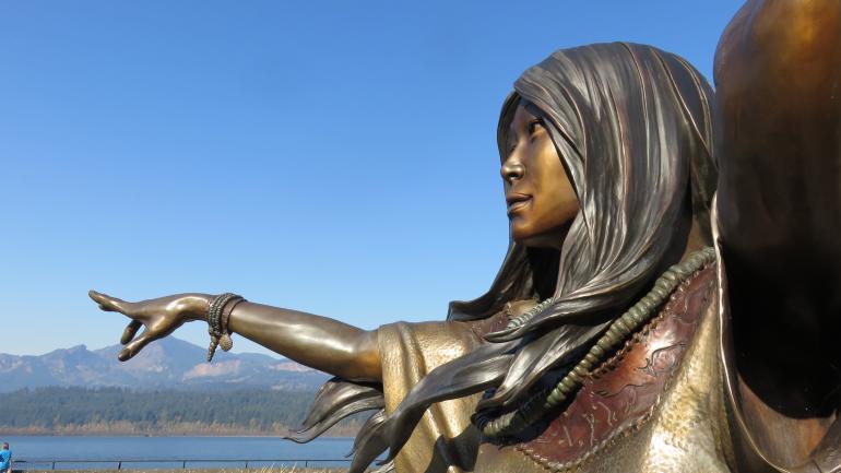 Captivating bronze sculpture of Sacagawea by Heather Soderberg-Greene Captivating bronze sculpture of Sacagawea by Heather Soderberg-Greene