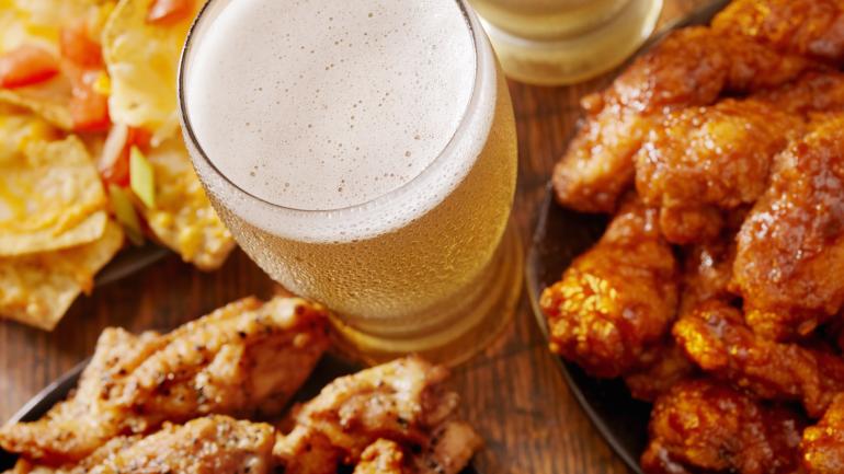 Chicken wings and beer on tap among the menu items at nearly 20 Rock & Brews locations Chicken wings and beer on tap among the menu items at nearly 20 Rock & Brews locations
