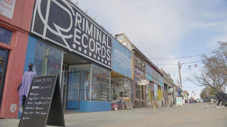 Criminal Records, located in the local shopping mecca of Little Five Points Criminal Records, located in the local shopping mecca of Little Five Points