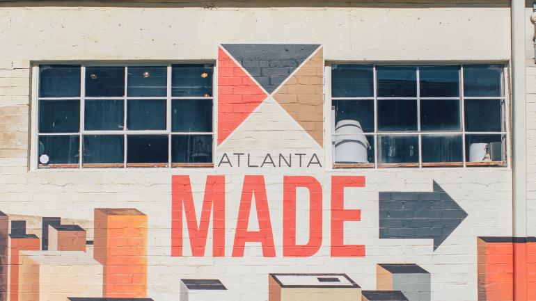 Street art celebrating the local Atlanta scene Street art celebrating the local Atlanta scene