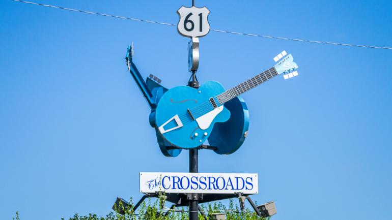 The famous “Devil’s Crossroads” intersection in Clarksdale, Mississippi The famous “Devil’s Crossroads” intersection in Clarksdale, Mississippi