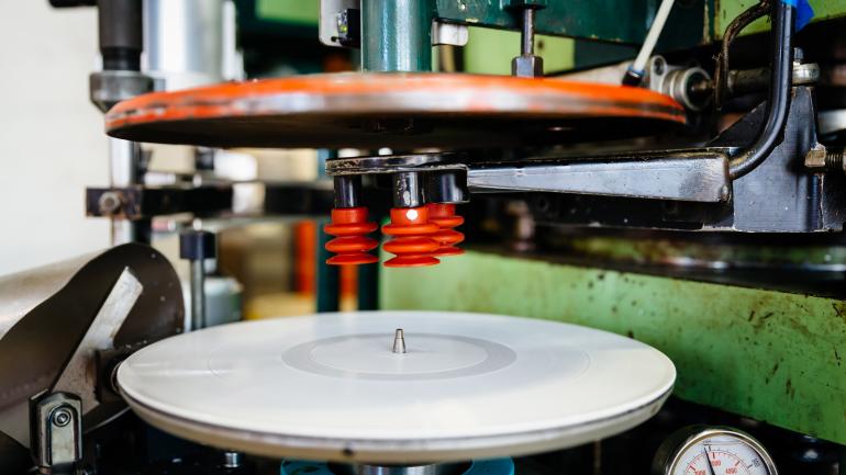 Pressing of vinyl records making a comeback at places like Third Man Records in Detroit, Michigan Pressing of vinyl records making a comeback at places like Third Man Records in Detroit, Michigan