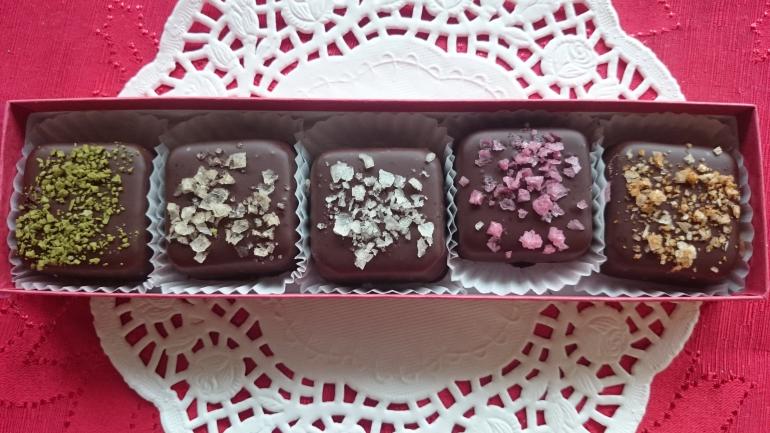 Missionary Chocolates truffles topped with Jacobsen Salt and other flavors Missionary Chocolates truffles topped with Jacobsen Salt and other flavors