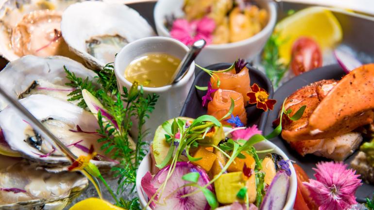 A colorful selection of seafood at Magdalena in The Ivy Hotel A colorful selection of seafood at Magdalena in The Ivy Hotel