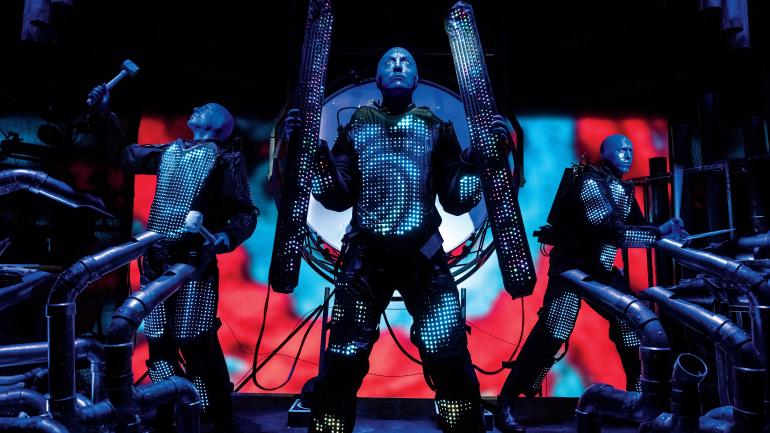 Electrify your night with 50,000 volts at Blue Man Group Electrify your night with 50,000 volts at Blue Man Group