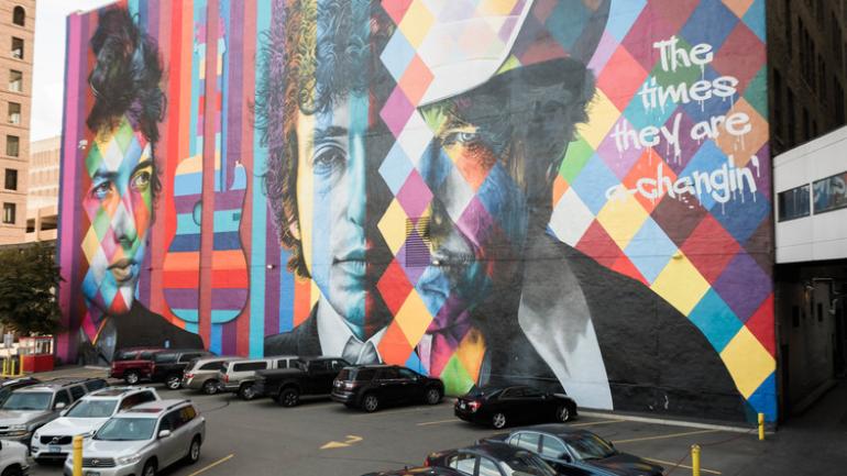 Minneapolis Mural of Bob Dylan Minneapolis Mural of Bob Dylan