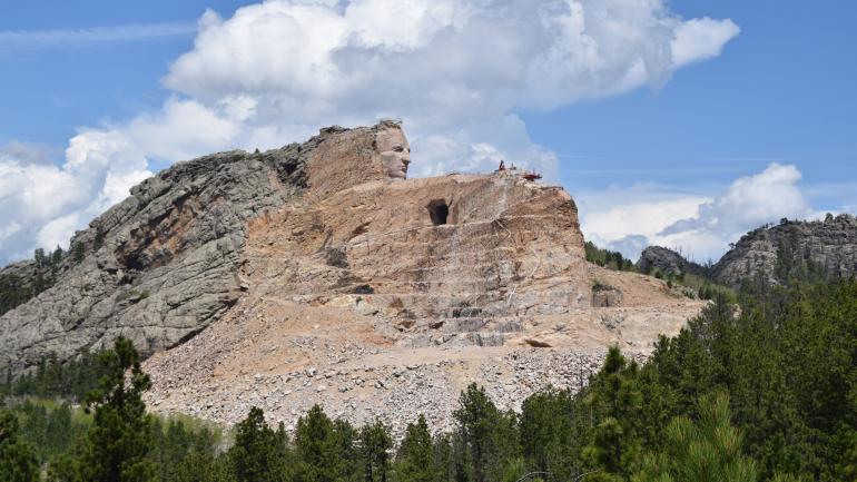 The Crazy Horse Memorial, as mountain carving continues The Crazy Horse Memorial, as mountain carving continues