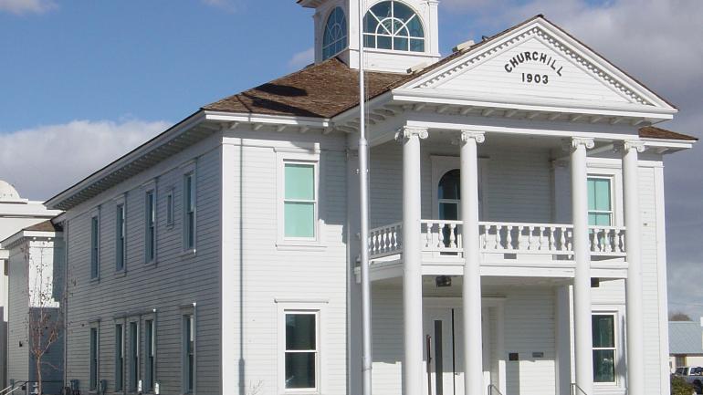 The quaint Churchill County Courthouse in small-town Fallon The quaint Churchill County Courthouse in small-town Fallon